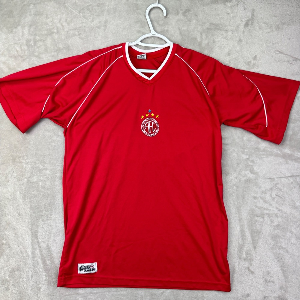 Chute Forte America‎ Futebol Clube Natal RN Mens Large Red Soccer Jersey Shirt